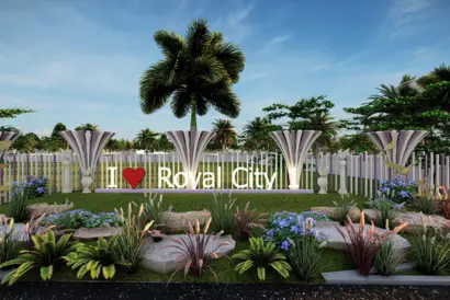 Aerial view of the Royal City project in Jaipur & Rajasthan showcasing modern architecture and landscaped areas by High Fly Real Estate